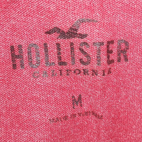 Mens Hollister California. Medium, Rust Red Icon V-Neck T-Shirt - Picture 4 of 4